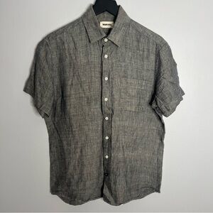 Taylor Stitch Short Sleeve Button Down California Shirt Mens 38 Grey